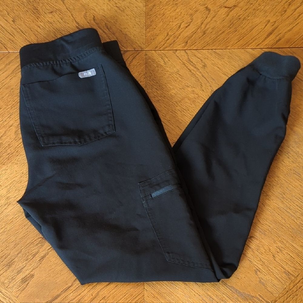 Figs Women's Black Zambora Jogger Scrub Pants Size XS